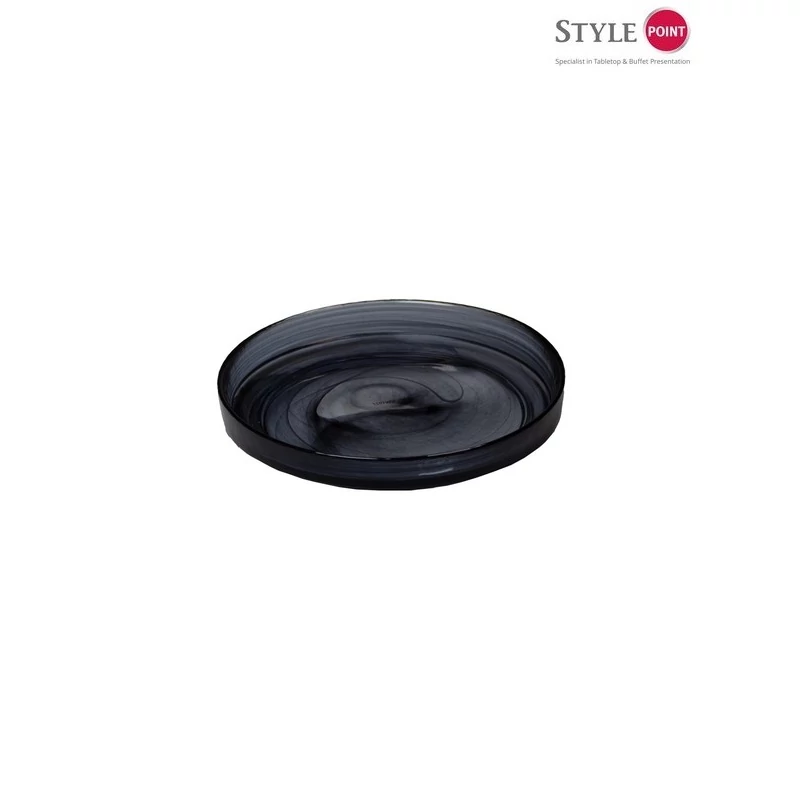 StylePoint Black Swirl sorolható lapostányér