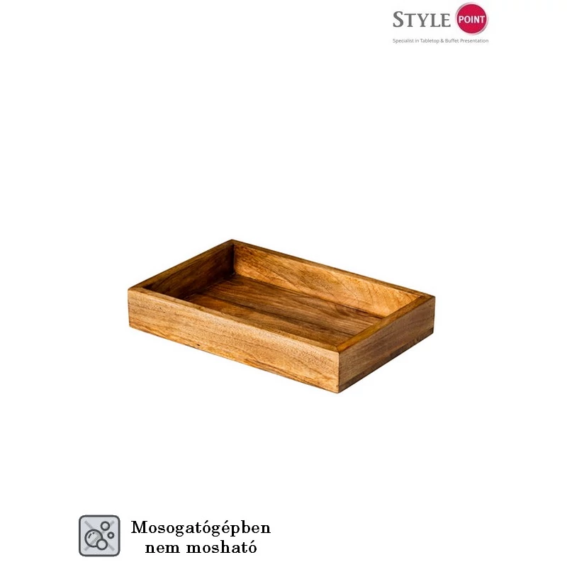 StylePoint szögletes fa prezentációs tálca  30x20x5 cm