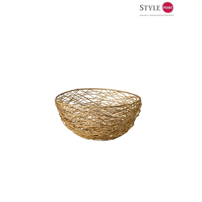 StylePoint drótkosár arany 30 cm