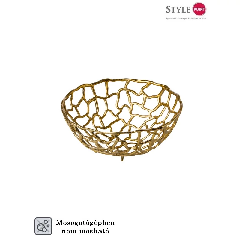 StylePoint alumínium büfékosár aranyszínű Ø38 cm