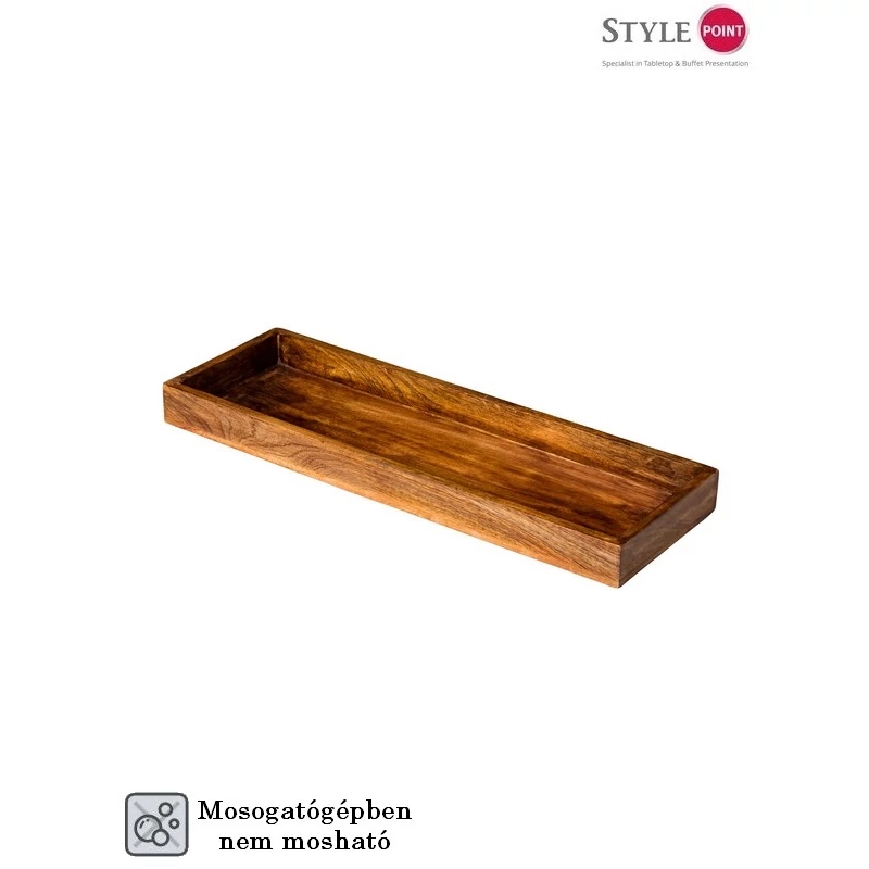 StylePoint szögletes fa tálca 62x21 cm
