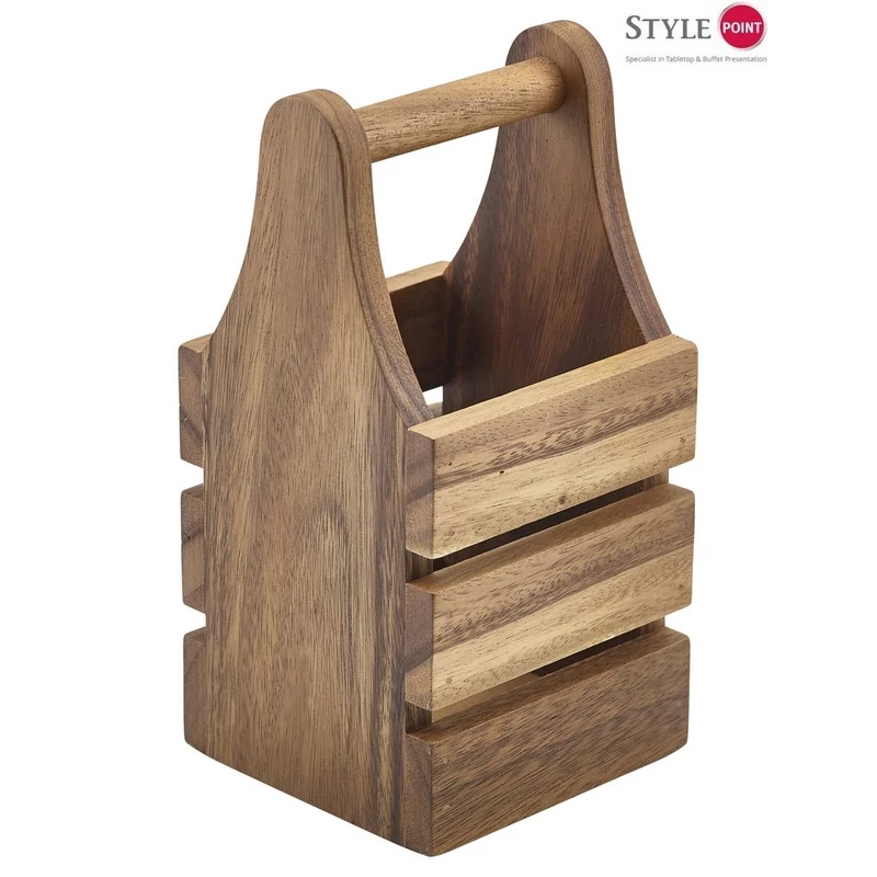 StylePoint akácfa evőeszköztartó  10 x 10 x 20 cm